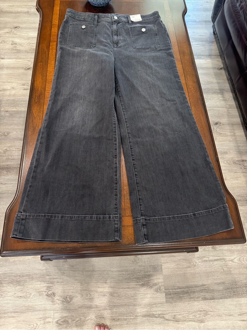 J. Crew Black Wide-Leg Flare Jeans